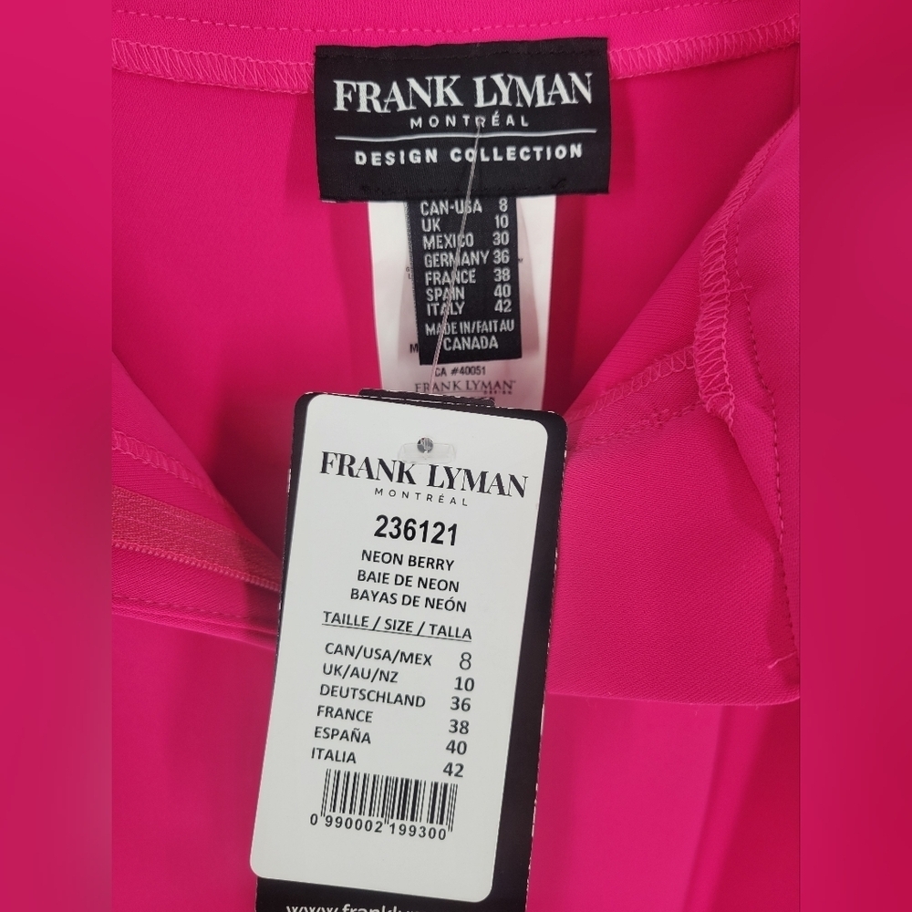 FRANK LYMAN Hot Pink Berry Slim Leg Pants‎ New - Picture 4 of 6